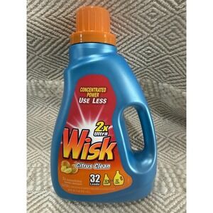 Wisk Citrus Clean Concentrate 50oz (32 load) Liquid Laundry Detergent NOS